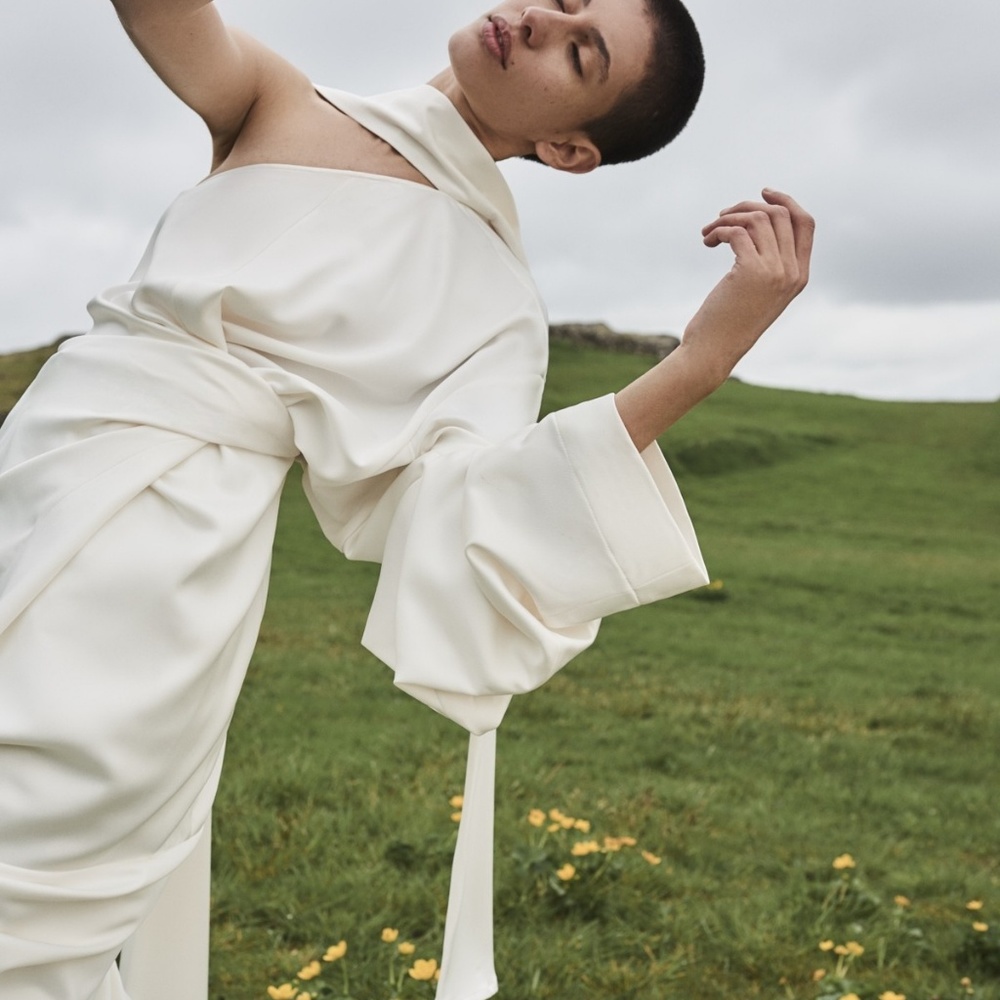 RARE - Solace London Sorina Dress in Color: Cream - Picture 3 of 7